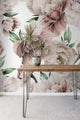 Watercolor Pink Flowers Peonies Wallpaper