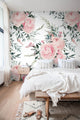 Delicate Pink Peonies and Green Leaves Wallpaper