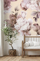 Pink Vintage Peonies Wallpaper