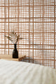 Brown Abstract Square Line Art Repeat Pattern Wallpaper