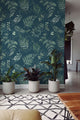 Watercolor Woodland Repeat Pattern Wallpaper