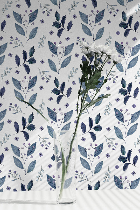 Twilight Whisper Floral Wallpaper