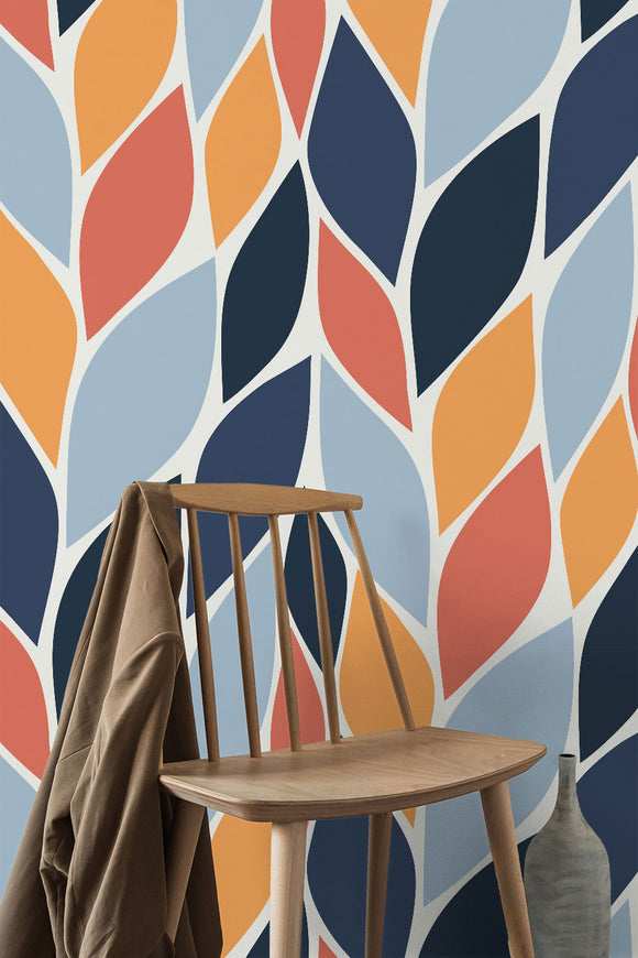 Vintage Abstract Leaves Wallpaper