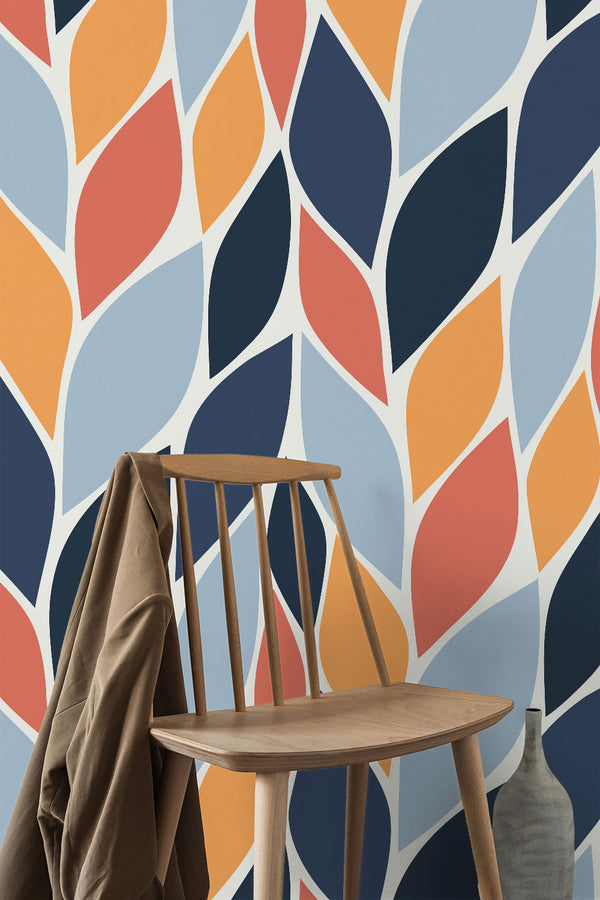 Vintage Abstract Leaves Wallpaper