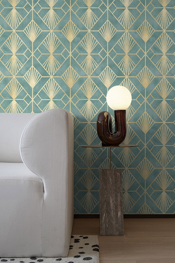 Elegant Lines Art Deco Wallpaper
