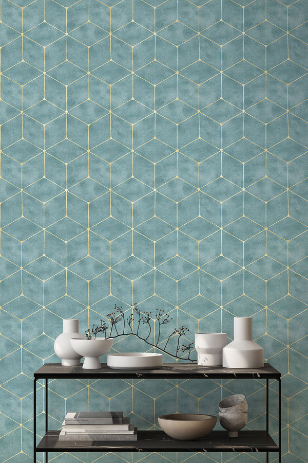 Squares Art Deco Wallpaper