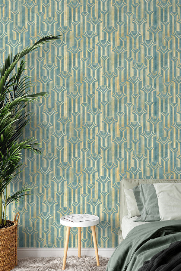 Art Deco Infinity Geometric Loops Wallpaper