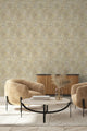 Art Deco Beige Infinity Geometric Waves Wallpaper