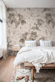 Vintage Beige Neutral Luxury Floral Wallpaper