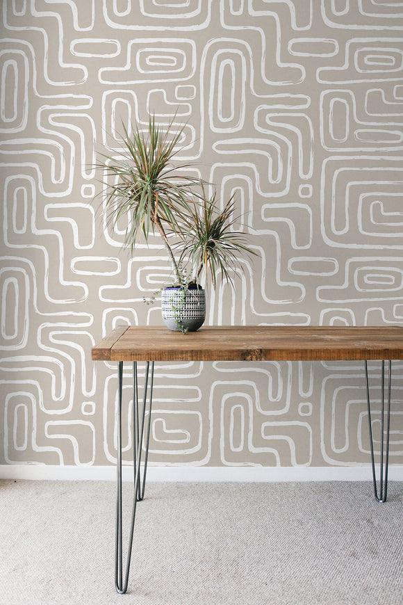 Abstract Minimal Elegant White Lines Wallpaper