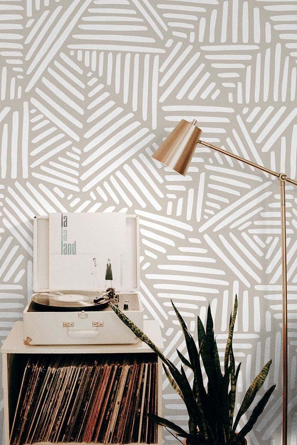 Geometric Shapes from Lines Wallpaper