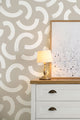 Minimalist Mid Century Style Lines Wallpaper