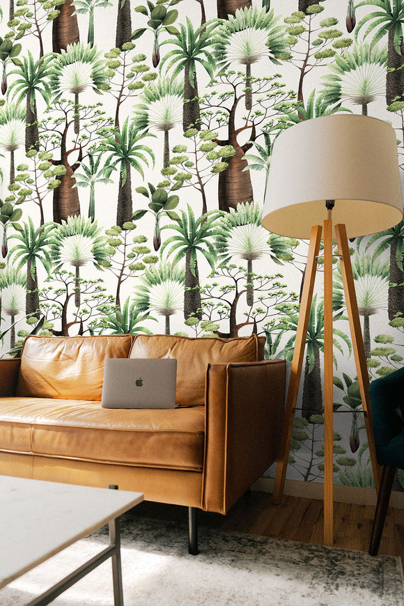 Summer Tropical Trees Wallpaper