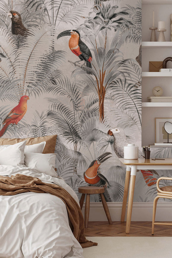 Tropical Birds Luxury Wallpaper